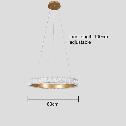 نجف مودرن ذهبي لون الانارة 3 اضاءات 75 واط قطر 60...