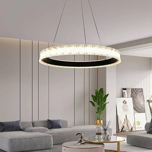 نجف مودرن اسود لون الانارة 3 اضاءات 105 واط قطر 80...