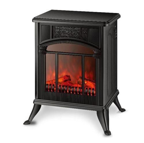 دفاية ديكور على شكل دولاب لون أسود