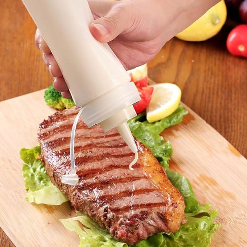 3 عبوات ضغط بلاستيكية للكاتشب أو الخردل والسوائل ا...