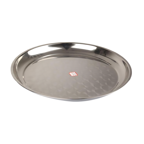 صحن عشاء مدور فضي 30 سم