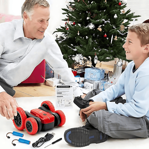 سيارة بهلوانية بجهاز تحكم عن بعد ( اللون أحمر )