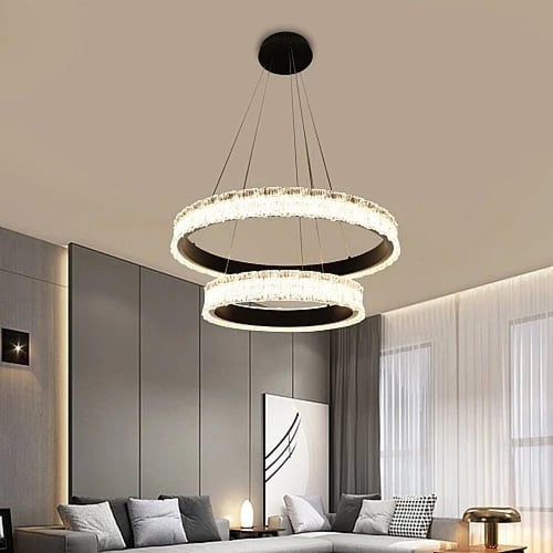 نجف مودرن اسود لون الانارة 3 اضاءات 125 واط مقاس 4...