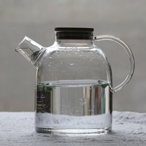 إبريق شاي زجاجي مقاوم للحرارة شفاف S11-2