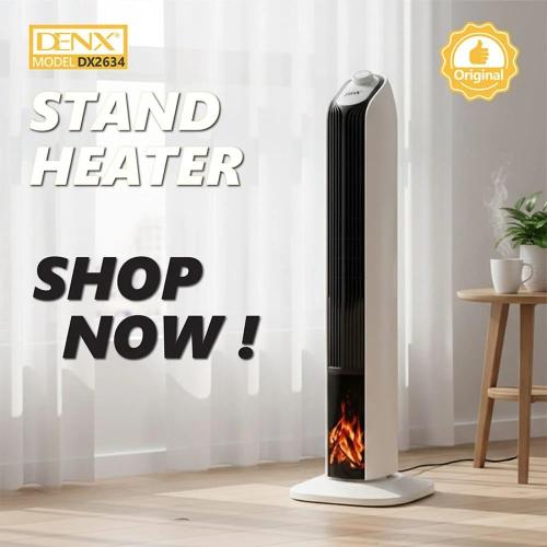 مدفأة عمودية DENX DX2634 بلهب ثلاثي الأبعاد و2000...