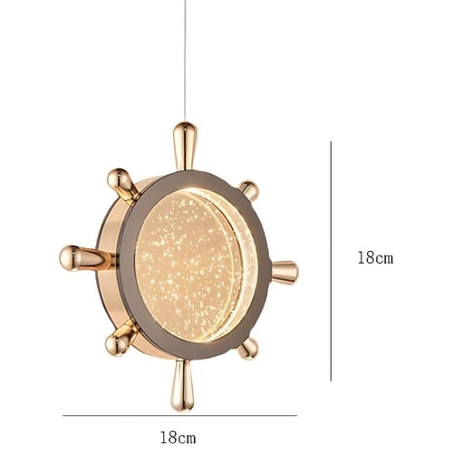 مصباح على شكل عجلة سفينة بثلاث اضاءات 15018