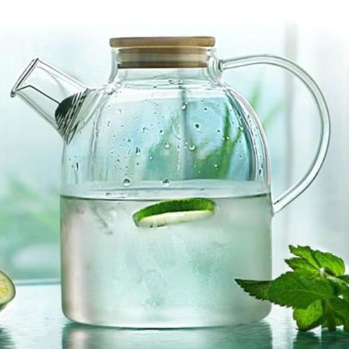 إبريق شاي زجاجي مقاوم للحرارة شفاف S11-2