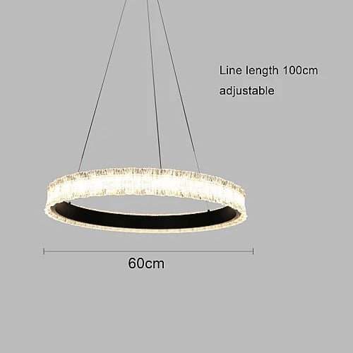 نجف مودرن اسود لون الانارة 3 اضاءات 75 واط قطر 60...