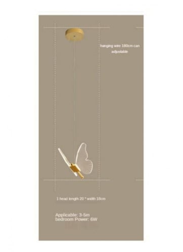 إضاءة LED فراشة ثريا 3002-1W