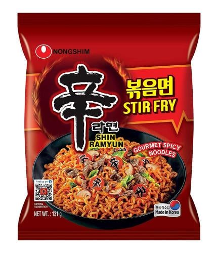 مكرونه مقلية بالتوابل الحاره شين رامين - كوريا