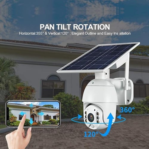 كاميرا مراقبة خارجية لاسلكية تعمل بالطاقة الشمسية...