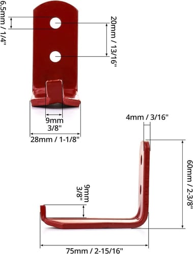 مشبك حائط لطفاية الحريق بوزن 15 إلى 20 رطل، حامل