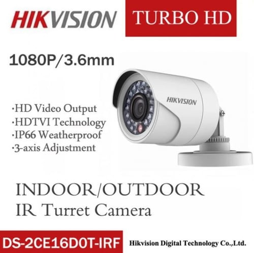 كاميرا هيكفيجن خارجي 2 ميجابيكسل، DS-2CE16D0T-IPF