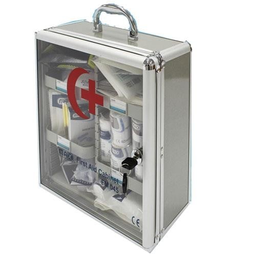 صندوق إسعافات أولية ألومنيوم معبأ - صغير