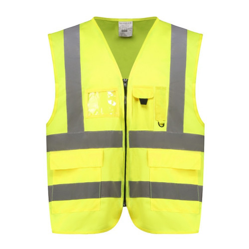 سترة سلامة اصفر 6 جيب شبكة