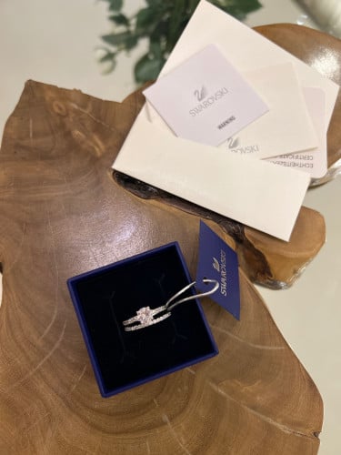 خاتمين مزدوجة سوارفسكي شامل الملحقات