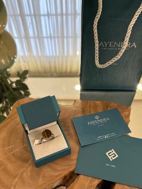 خاتم رجالي فضه من فايندرا اصلي 100٪