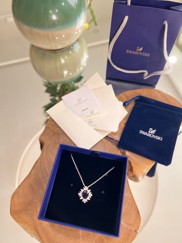 سلسال سوارفسكي ازرق شامل الملحقات