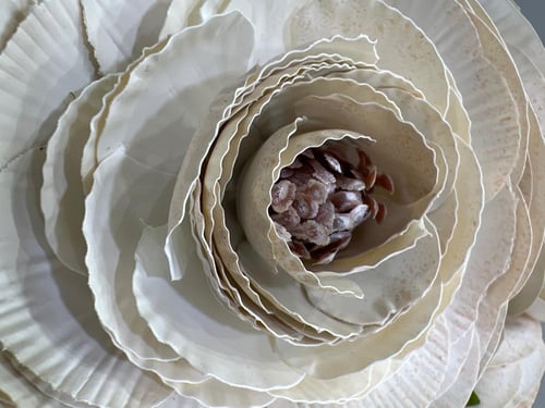 ورد بيونيا ثلاث وردات ملمس طبيعي