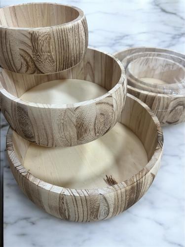 استاند هدايا خشب دائري طقم 3 قطع