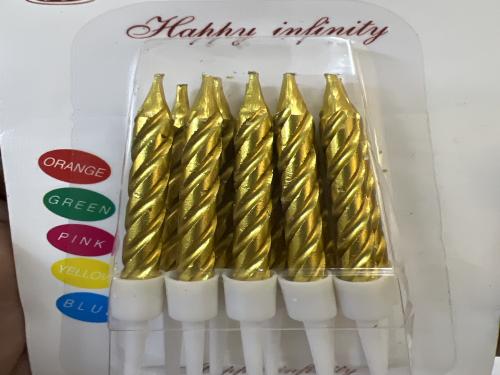 شمع مني ذهبي10 اعواد