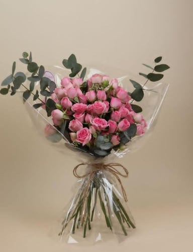 ورق تغليف باقة بلاستك ساده الوان