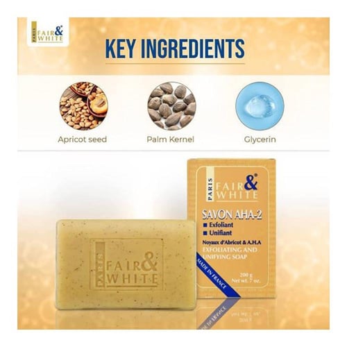 صابون قالب تقشير بأحماض الفواكة من فير اند وايت -...
