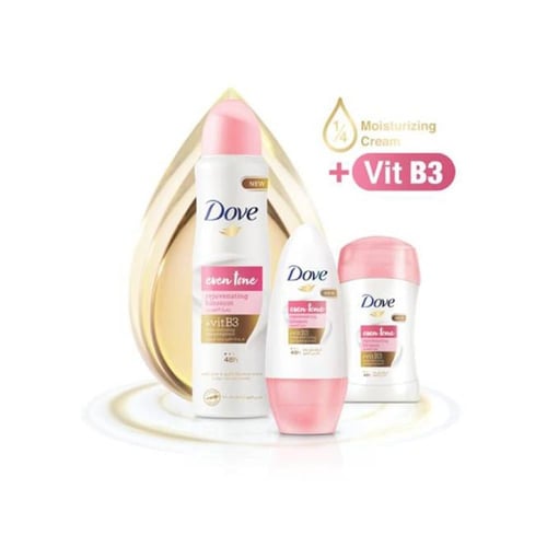 مزيل عرق رول موحد اللون البشرة زهري من دوف - 50مل