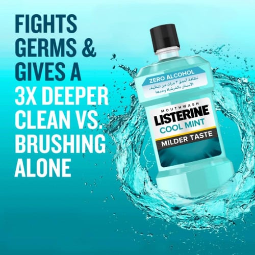 غسول فم زيرو بالنعناع البارد من ليسترين - 500مل
