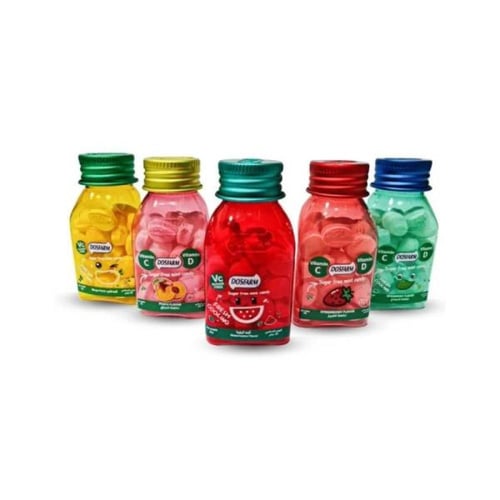 دوزفارم حلوى 22 جرام مع فيتامين بنكهة الفراولة خال...