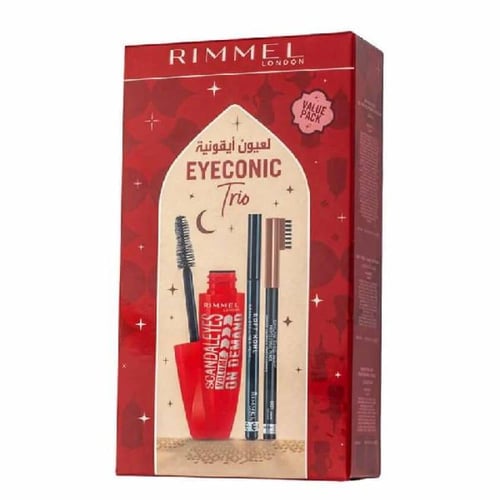 ماسكارا وقلم كحل كاجال وقلم حواجب ايكونيك تريو من...