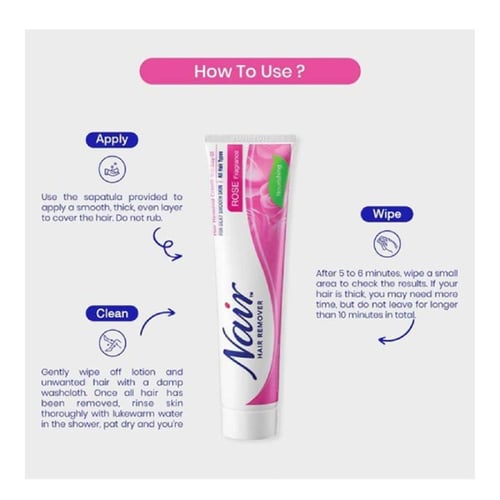 كريم مزيل شعر بعطر الورد من نير - 110مل