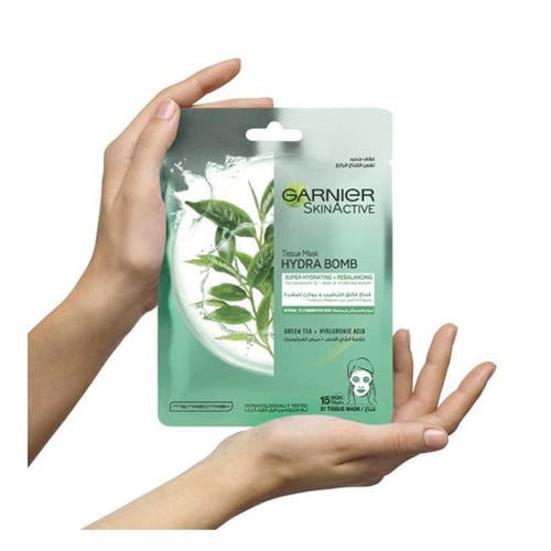 قناع ورقي للوجه الشاي الأخضر سكن ايكتيف من غارنييه...