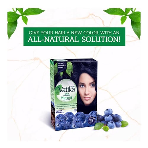 حناء صبغه شعر اسود مزرق 1.1 من فاتيكا - 60جرام