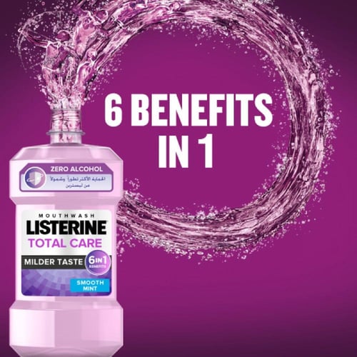 غسول فم توتال كير بالنعناع من ليسترين - 500مل