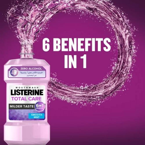 غسول فم توتال كير بالنعناع من ليسترين - 250مل