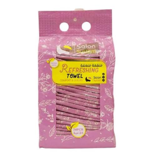 مناشف منعشة لافندر من صالون سستم - 24قطعة