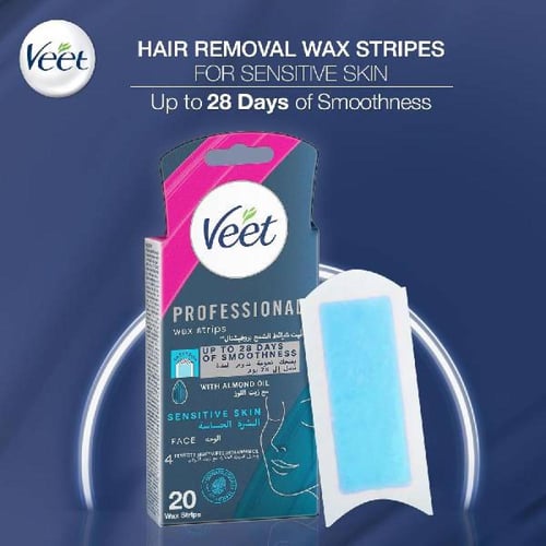 شرائح ازالة الشعر بروفيشنال للوجه للبشرة الحساسة م...