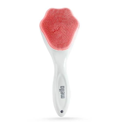 فرشاة بمقبض لتنظيف و تقشير الوجه سيليكون وردي من م...