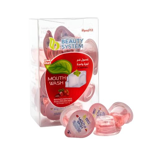 غسول فم كبسولات بنكهة الفراولة من بيوتي سيستم - 12...