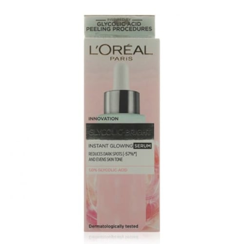 لوريال سيروم الوجه لاشراقة فورية 30 مل حمض الجلايك...