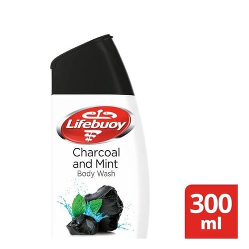 غسول جسم مع ليفه بخلاصة الفحم والنعناع من لايف بوي...