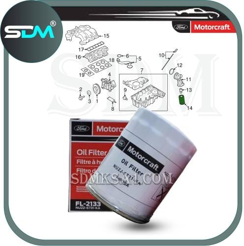 فلتر زيت فورد موتركرافت MOTORCRAFT OIL FILTER FL-2...