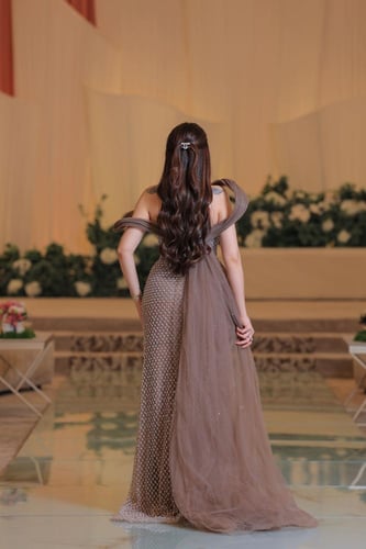فستان سهرة بيج أوف شولدر أنيق