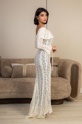 فستان سهرة ماكسي أوف شولدر