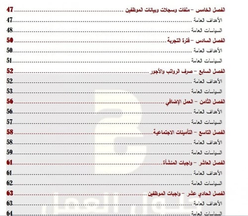 السياسات العامة للموارد البشرية
