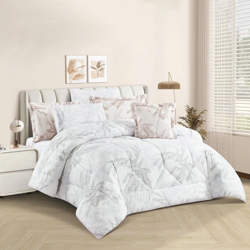 مفرش فلورا - قطن 100% - مزدوج 7 قطع