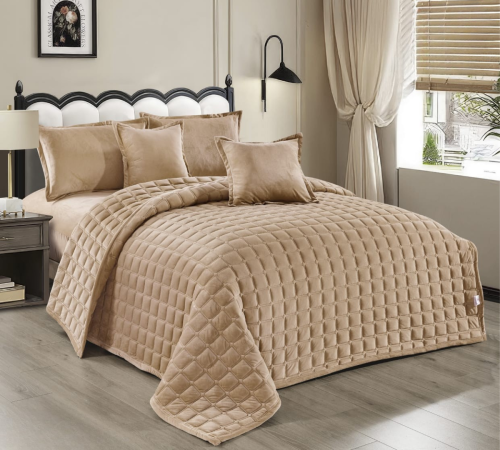 مفرش مخملي - شتوي مفرد ونص 4 قطع