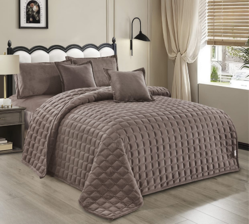 مفرش مخملي - شتوي مفرد ونص 4 قطع