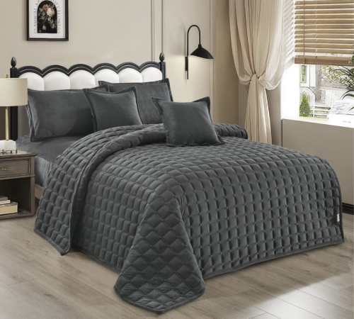 مفرش مضغوط - مخملي مزدوج 6 قطع